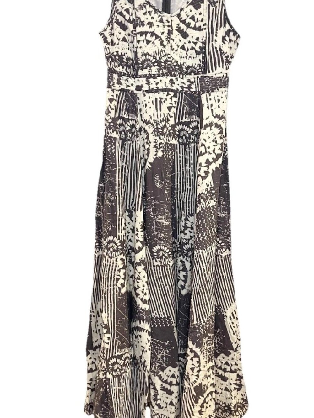 Coldwater Creek Sleeveless Long Maxi Dress Cotton Batik Size 10